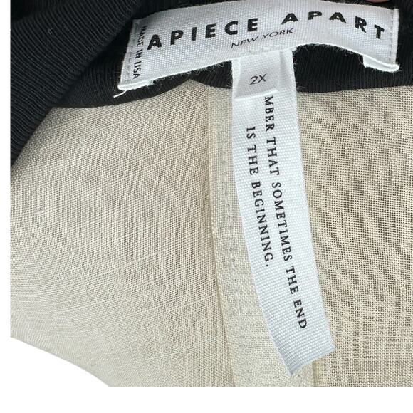 Apiece Apart Olimpio Sweatshirt Sweater Puff Sleeve Organic Cotton Black Size 2X - Picture 12 of 14